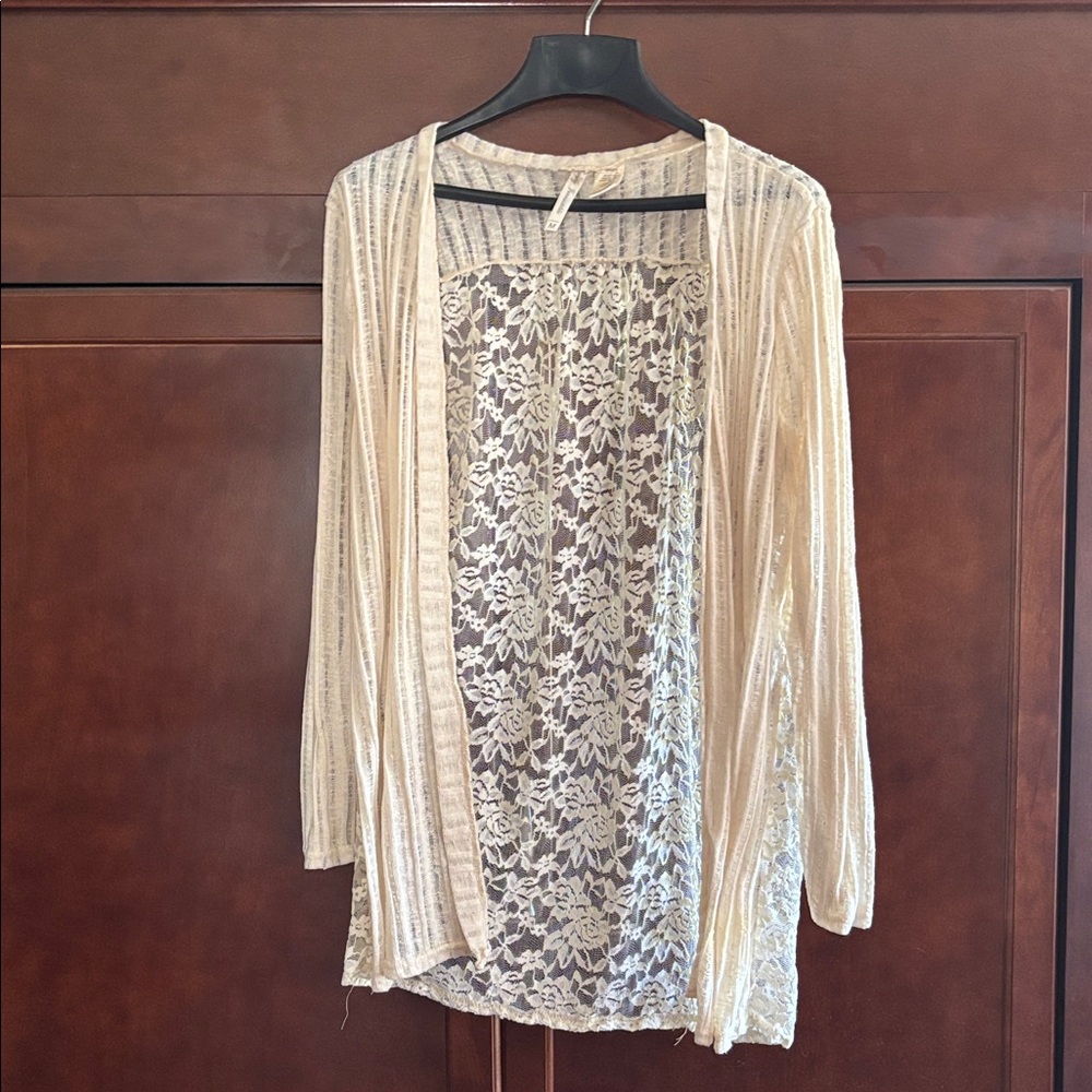 Simply Irresistible Cream Sheer Knit Top